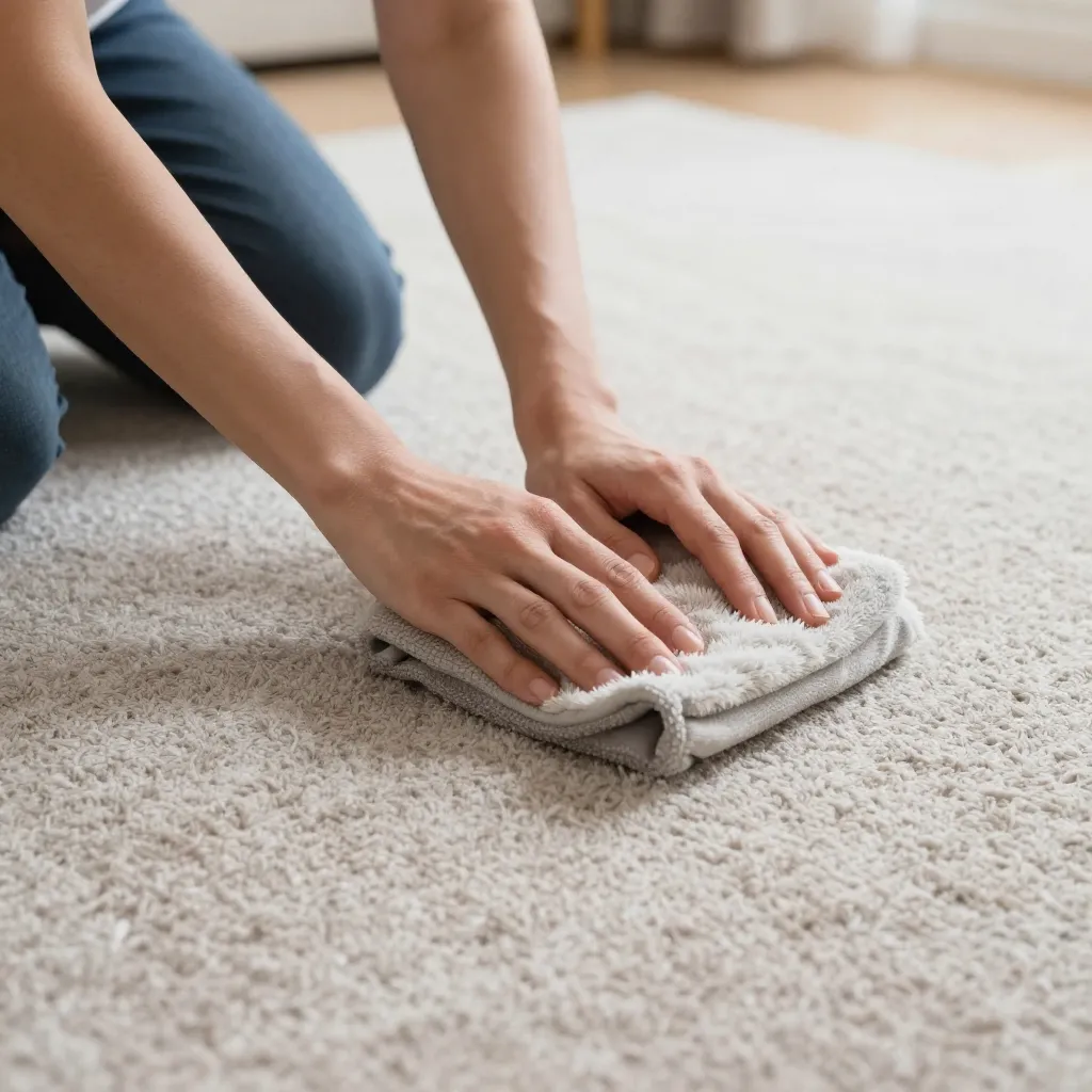 Clean and fresh carpet in modern home
